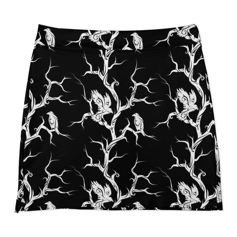 Raven A-line Skirt With under shorts and Pocket
