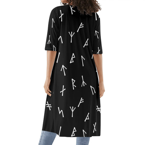 Younger Futhark Half Sleeve Long Cardigan