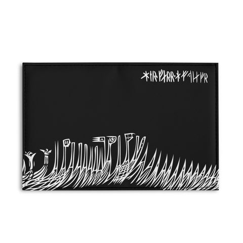 PU Leather Passport Holder with Viking ship fleet