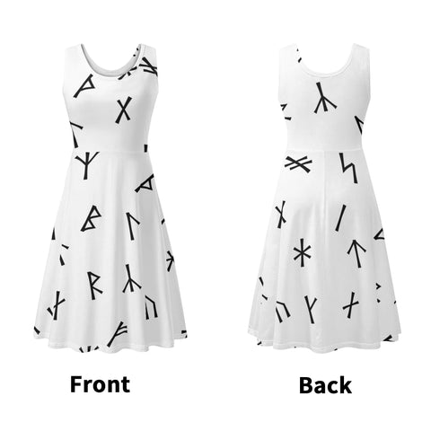 Younger Futhark Runic Tank Dress with Pockets