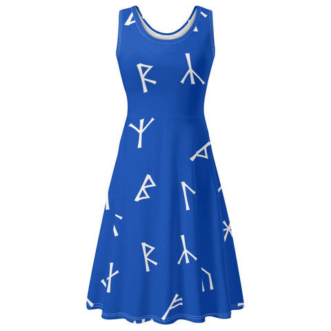 Younger Futhark Runic Tank Dress with Pockets