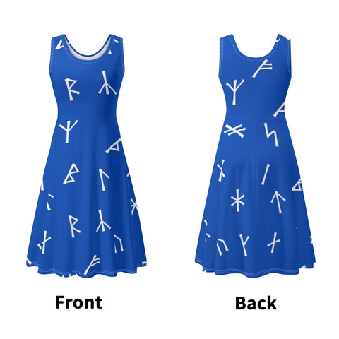 Younger Futhark Runic Tank Dress with Pockets