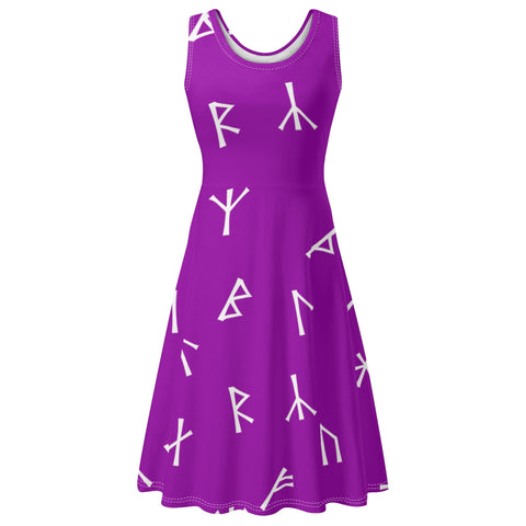 Younger Futhark Runic Tank Dress with Pockets