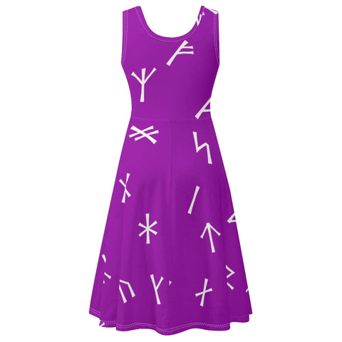 Younger Futhark Runic Tank Dress with Pockets