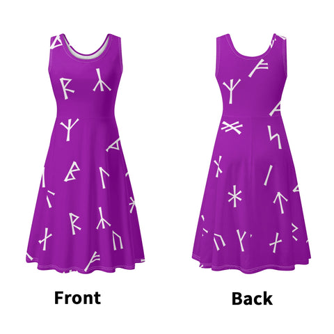 Younger Futhark Runic Tank Dress with Pockets