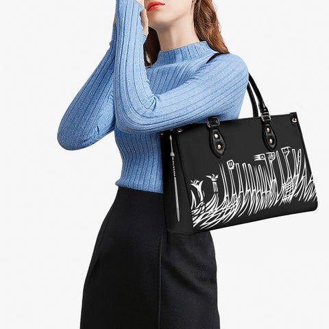 Ships and Runes Luxury PU Leather Handbag
