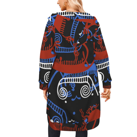 Winter Warm Petroglyph Fleece Long Hoodie