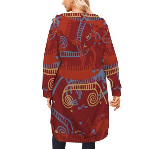 Winter Warm Petroglyph Fleece Long Hoodie