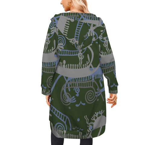 Winter Warm Petroglyph Fleece Long Hoodie