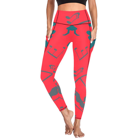 Musicians Goddess Petroglyph Leggings with pockets