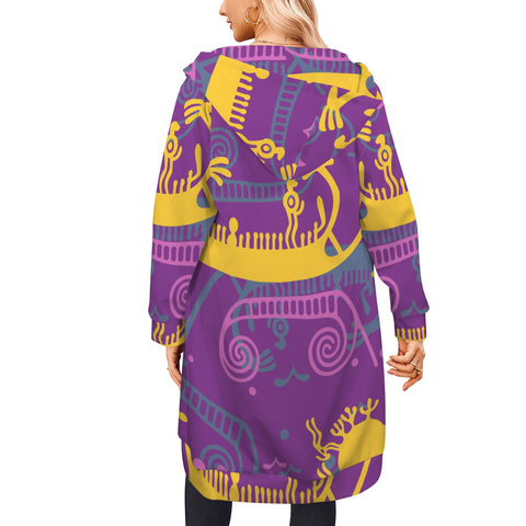 Winter Warm Petroglyph Fleece Long Hoodie