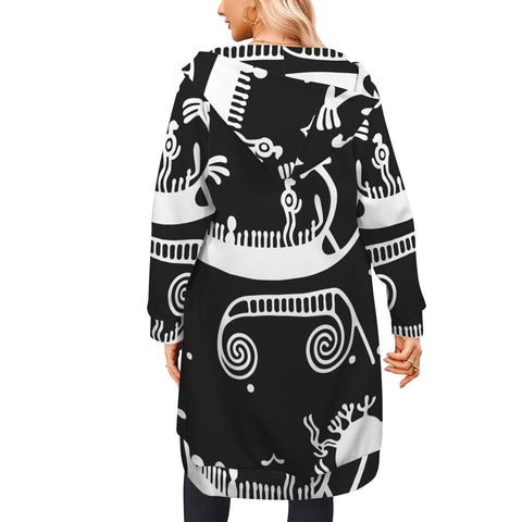 Winter Warm Petroglyph Fleece Long Hoodie