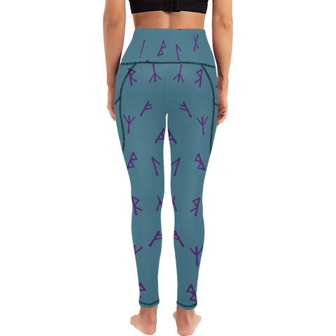 Younger Futhark Runic Leggings with Pockets