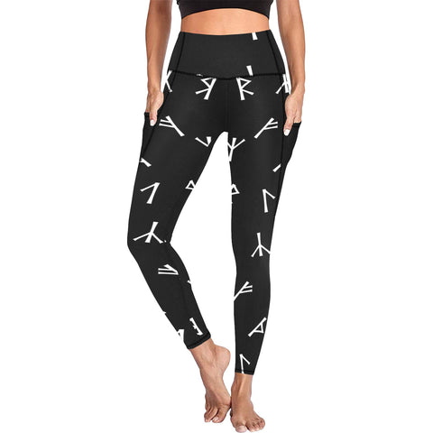 Younger Futhark Runic Leggings with Pockets