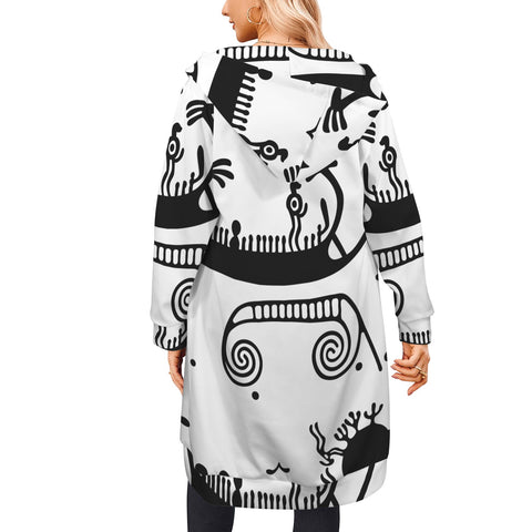 Winter Warm Petroglyph Fleece Long Hoodie