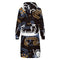 Sun and Sea Petroglyph Hooded Zip-Up Sweatshirt Dress