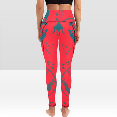 Musicians Goddess Petroglyph Leggings with pockets