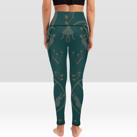 Musicians Goddess Petroglyph Leggings with pockets