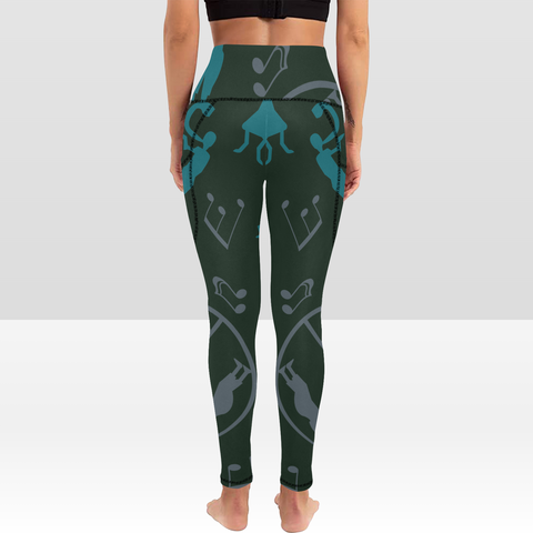 Musicians Goddess Petroglyph Leggings with pockets