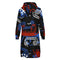 Sun and Sea Petroglyph Hooded Zip-Up Sweatshirt Dress