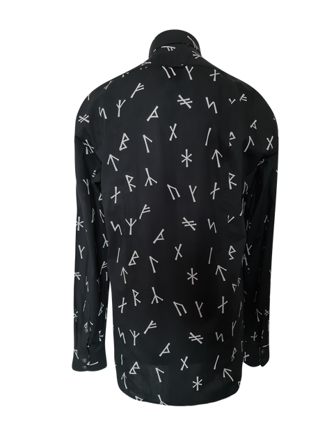 ** FLASH SALE ** Younger Futhark Runes Button Down Cotton Shirt