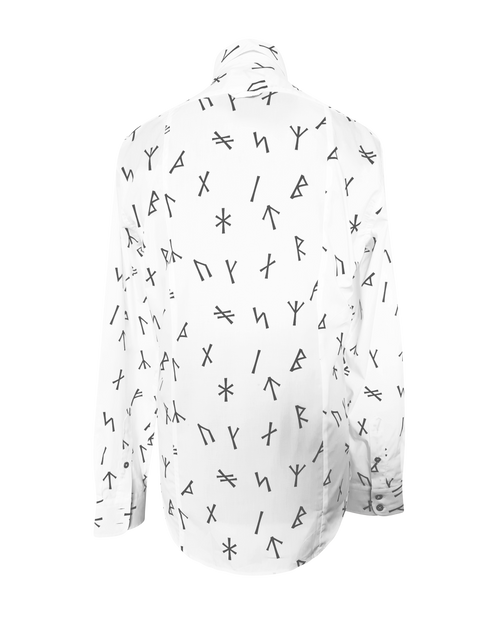 ** FLASH SALE ** Younger Futhark Runes Button Down Cotton Shirt