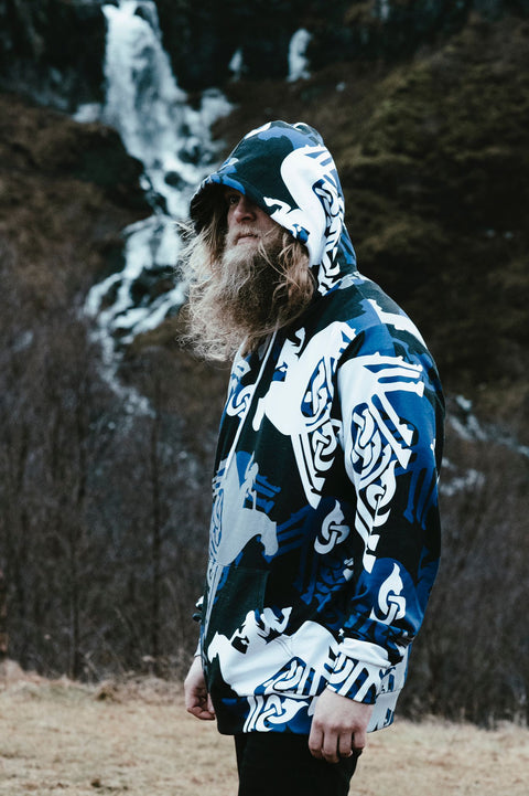 Sleipnir Hoodie - Black/Blue