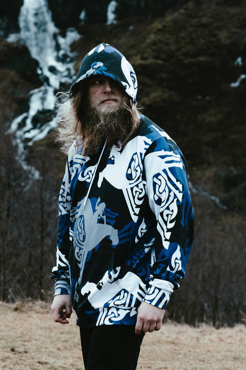 Sleipnir Hoodie - Black/Blue