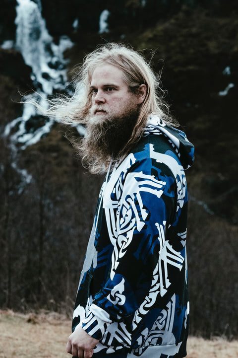 Sleipnir Hoodie - Black/Blue